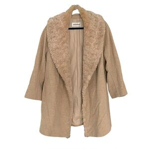 WINDSMOOR Wool Angora Winter Coat Tan 16